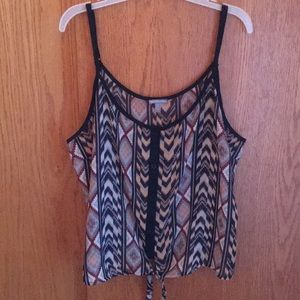 Button Down Tie multi colored tank✨